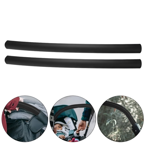 LADYGYM 2 Pack Baby Stroller Handle Grip Covers, Sponge Stroller Handlebar Protector Sleeve, Anti Slip Comfortable Replacement Accessories for Most Strollers, Easy Install for Daily Walks