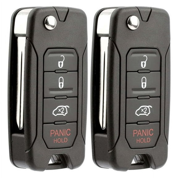 LADYGYM 2 Pack Flip Style Automotive Keys & Remotes,Folding Key Fob Replacement Set for Vehicle Entry and Remote Lock Control Accessories