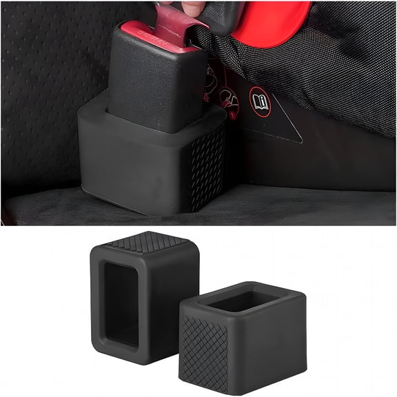 LADYGYM 2 Packs Seat Belt Buckle Holder, Easy Access to the Buckles of Rear Seats, Silicone Seat Belt Buckle Booster, Car Seatbelt Holder Makes Receptacle Upright Buckling
