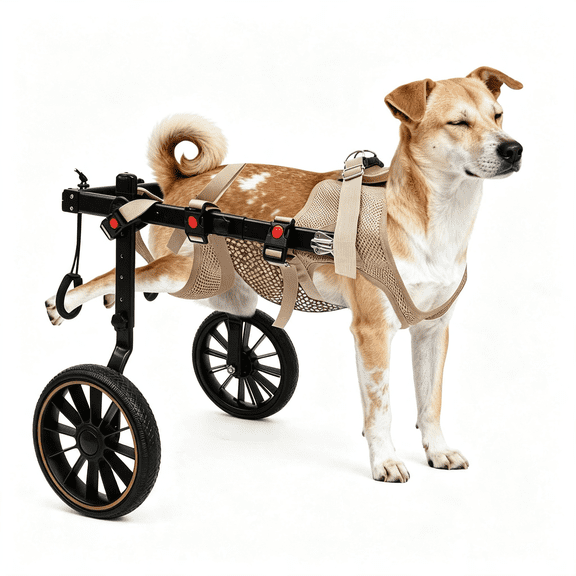 LADYGYM 2 Wheels Dog Wheelchair for Back Legs,Pet Hind Limb Rehabilitation,Older,Disabled,143.3Lbs Dog Wheelchair Cart with Disabled Hind Legs Walking,Adjustable (Xx-Large)