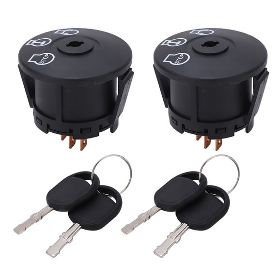 LADYGYM 2026 New 1 Pair Ignition Switch with 4 Keys Rust Proof Replacement for Lawn Tractor,For Lawn Mowers,Garden Tractors,Outdoor Equipment,Replacement Parts,And Small Engine Repairs.