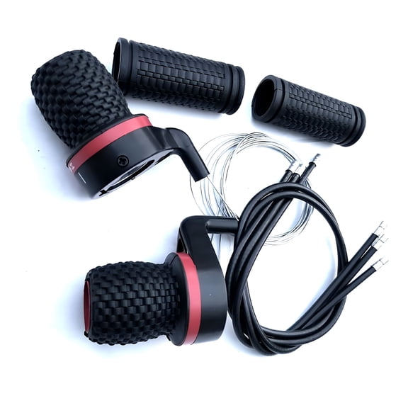 LADYGYM 2026 New 1Pair Mountain Bike Speed Shifter Bicycle Gear Shift Handles 21 Speed, for Mountain, Road, Hybrid