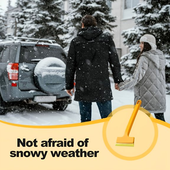 LADYGYM 2026 New 2 in 1 Car Ice Scrapers,Ice Scrapers for Car Windshield,Multifunctional Cone Windshield Scraper Tool for Ice and Snow for Cars,Trucks,Suvs,Windshields,Windows