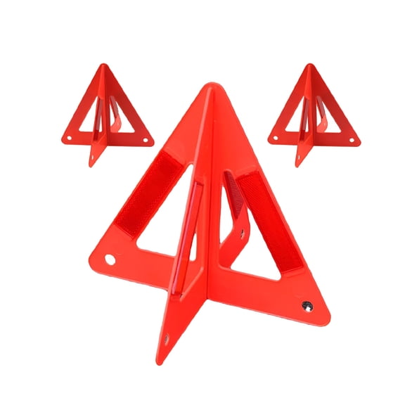 LADYGYM 2026 New 3 Pcs Warning Triangle Sign Cars Driveway Reflectors Road Emergency Triangles Reflective Roadside Triangles for Car,Truck,Driveway,Roadside