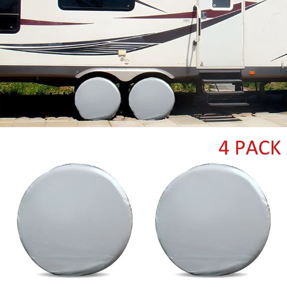 LADYGYM 2026 New 4 Pack Wheel Tire Cover Protector Waterproof for Rv Trailer Car Truck 27-29 Inch Dia,For Outdoor Storage,Long-Term Parking,Weather Protection,Road Trips,Camping,Travel