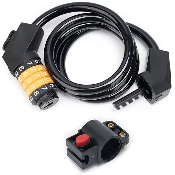 LADYGYM 2026 New 5-Digit Combination Bike Lock, Resettable Anti-Peeping Cable Lock for Bicycles, E-Bikes and Scooters, for Outdoor Biking, Scooter Parking, Bike Storage, Security Protection.