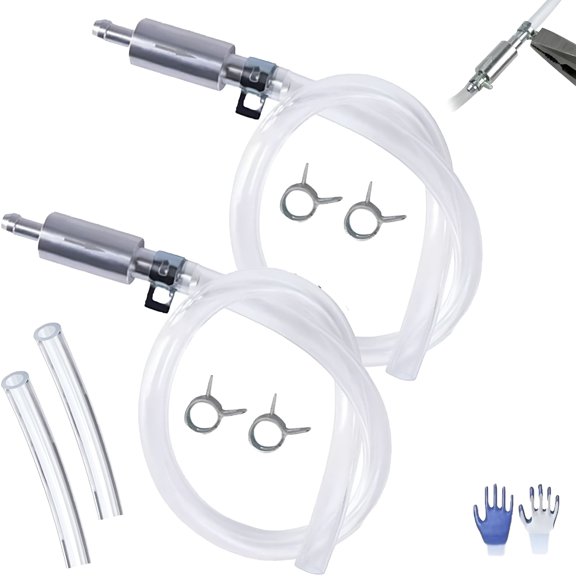 LADYGYM 2026 New Brake Bleeder Hose-One Way Check Valve Tube Bleeding Tool Kit for Car Motorcycle Clutch,Universal Brake Fluid Bleeder Kit for Hydraulic Brake System,Soft Tube with Metal Clips(2Pcs)