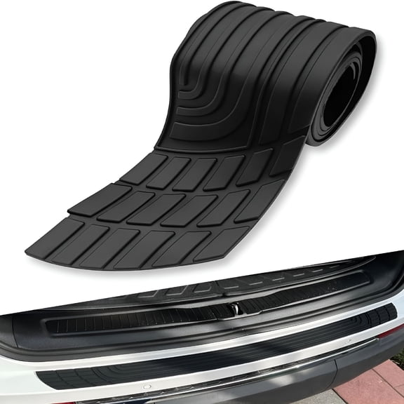 LADYGYM 2026 New Car Rear Bumper Protector,41" X 3.4" Universal Anti-Scratch Rear Bumper Guard for Cars/Suv,Black Heavy Duty Rubber Back Bumper Protector Trunk Automotive Exterior Accessories