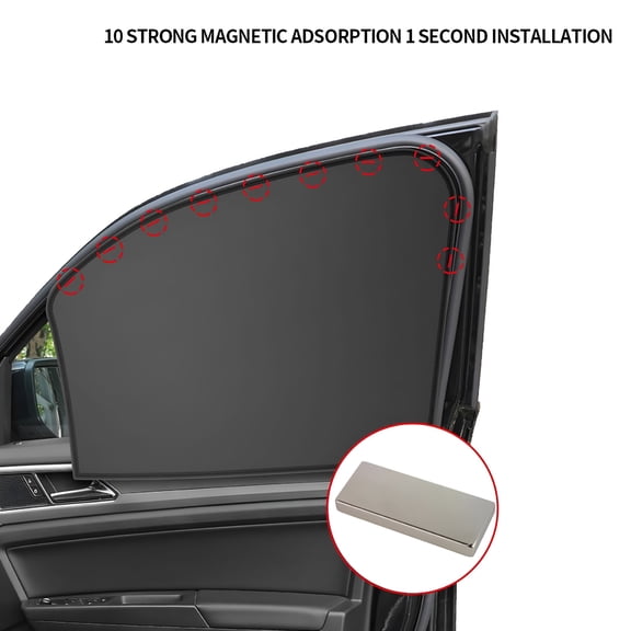 LADYGYM 2026 New Car Window Sunshade,Privacy Protection Blocks Direct Sunlight Automotive Curtain Sun Shade Covers,For Camping Baby. Copilot Side