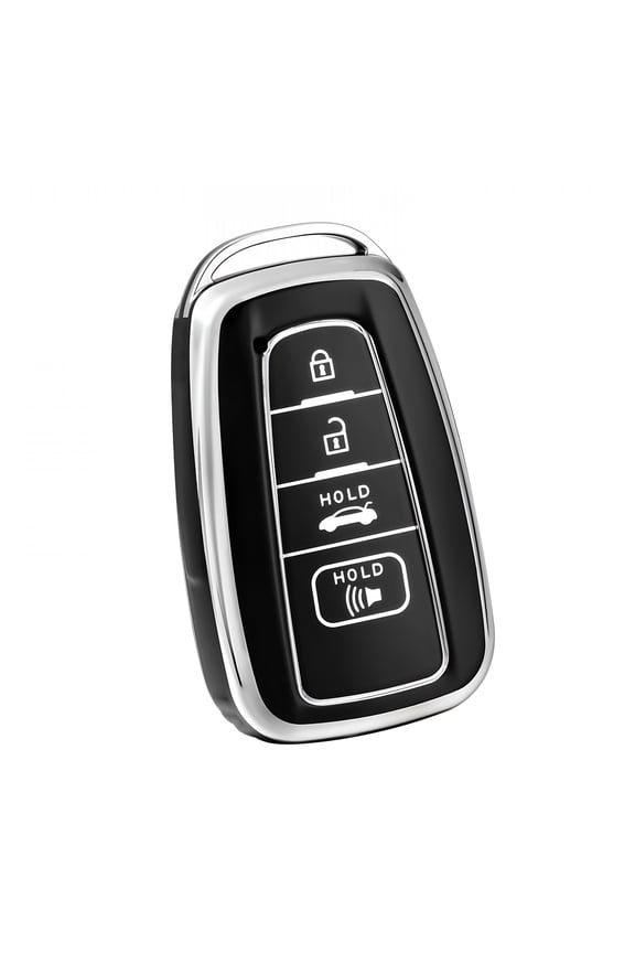 2026 New Compatible with Key Fob Cover,Case with Keychain,Soft Tpu 360 Degree Protection Key Case for 2018-2022 Avalon Gt86 Smart Key,Black Sliver