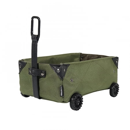 LADYGYM 2026 New Heavy Duty Collapsible Wagon Folding Outdoor Utility Wagon Camping Garden Beach Cart with Universal Quick Release Wheels Adjustable Handle