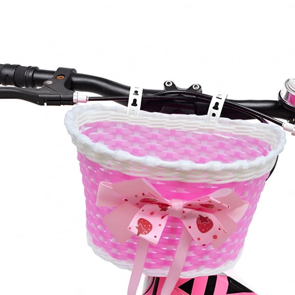 LADYGYM 2026 New Kids Boys Girls Front Bowknot Basket Children Bicycle Shopping Stabilizers for Kids' Bicycles, Shopping, Enhancing Bike Stability, Safe Rides, Learning to Ride, Outdoor Play.