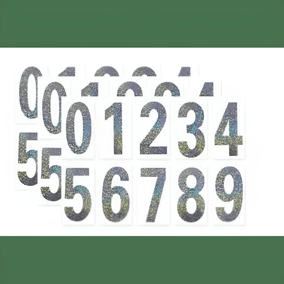 LADYGYM 2026 New License Plate Number Reflective Invisible Digital Sticker-Laser-3Pcs 50*28.9Mm