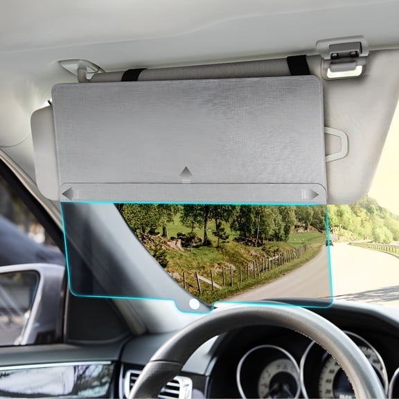LADYGYM 2026 New Sun Visor Extender for Car with Pc Sunshade Lens Magnetic Mounting Adjustable Position for Cars,Trucks,Suvs,Vans,Gray