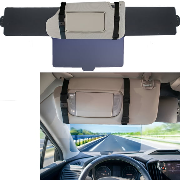 LADYGYM 2026 New Universal Car Sun Visor Extender-Polarized Anti-Glare Uv Blocking Windshield and Side Window Shade,Retractable and Adjustable Sun Blocker for Cars,Trucks,And Suvs