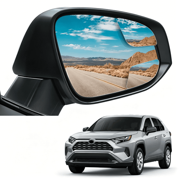 LADYGYM 4PCS Blind Spot Mirrors for 2013-2025 , 2014-2024 4runner, 2016-2025 Tacoma, HD Glass Frameless Convex Rear View Mirrors, Wide Angle Adjustable Stick for Side Mirror