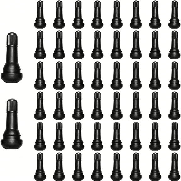 LADYGYM 50 Pcs Tire Valve Stem,Rubber Tubeless Valve Stems for 0.453 Inch Rim Hole,Snap-In Auto Tyre Pressure Tool Replacement for Standard Vehicle Tires,Car Accessories