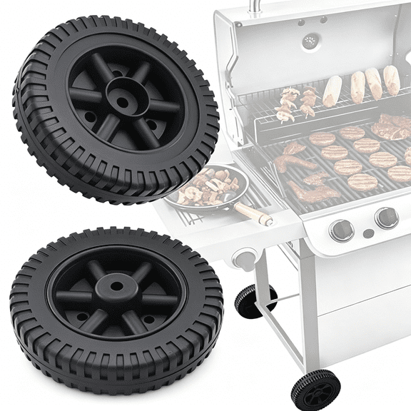 LADYGYM 6 Inch Grill Wheels Replacement Parts,2 Pack Bbq Wheels Kit Grill Accessories