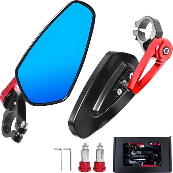 LADYGYM 7/8" Motorcycle Mirrors - 22Mm Bar End Rear View Mirrors Compatible with Most Bike Scooter Street Sport Cruisers