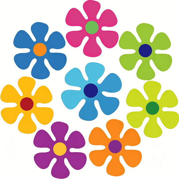 LADYGYM 8 Pcs Flower Magnets for Car Cute Magnetic Car Decals Decorative Flower Magnets Decorations for Door Fridge Home Refrigerator (3.9 Inch)