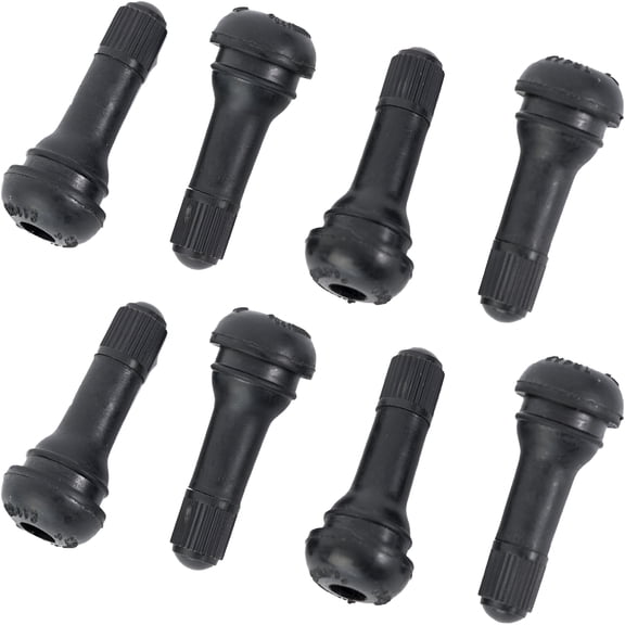 LADYGYM 8 Pcs Tubeless Tire Valve Stems, Black Rubber Snap-In Replacement, Universal Fit For 0.453 Inch 11.5mm Rim Holes, Durable EPDM Auto Parts
