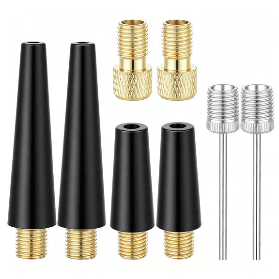LADYGYM 8Pcs Needle Inflating Ball Tire Pump, Portable Tire Inflator | Air Pump Needles, Bike and Inflator Adapter, for Balls, Inflatables, Sport Balls, Bicycles