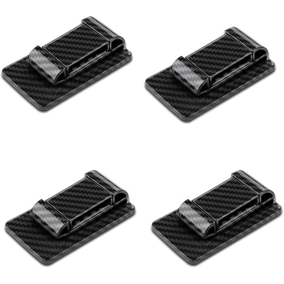 LADYGYM Belt Organizer Clip ABS Belt Stabilizer Belt Anchor Car Interior Belt Trim (Fiber Pattern, 4 Pcs)