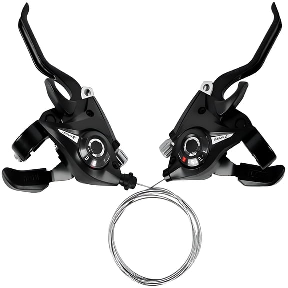 LADYGYM Bike Shifter, 3 X 7 Bike Shifters, 7 Speed MTB Shift Lever With Brake Cable, Gear Indicator, Mountain Bike, Racing Bike
