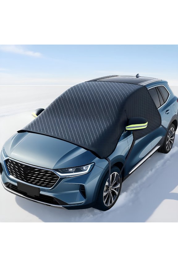 Car Windshield Cover for Ice and Snow-Universal Windshield Snow Cover with Side Window and Rearview Mirror Protector,Durable Magnetic Winter Frost Hail Guard,Suitable for Most Cars,SUV,Truck