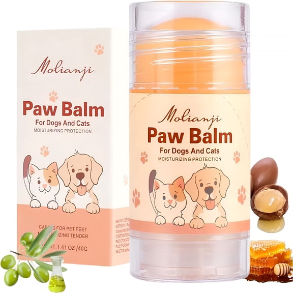 LADYGYM Dog Paw & Nose Balm, All-Natural Ingredients Pets Paw Wax, Healing Moisturizer with Coconut Oil & Honey for Dry Cracked Dog & Cat Paws, Nose & Elbows, Horse Hoof
