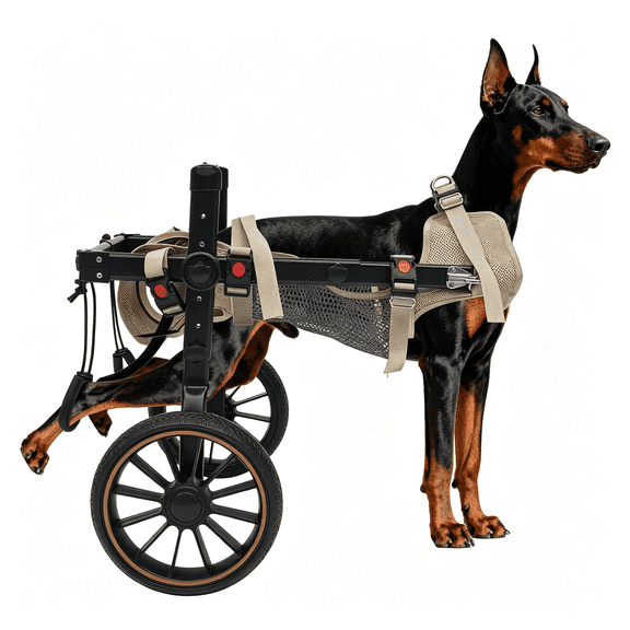 LADYGYM Dog Wheelchair All-Terrain Adjustable Large Dogs Wheelchair for Back Legs,Mobility Aid for Dog Pets Hind Limb Rehabilitation Older Disabled All-Terrain Dog Wheelchair for Back Legs