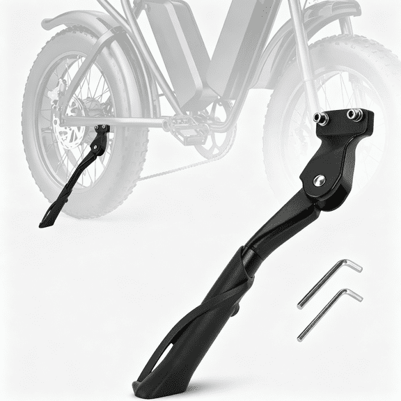 LADYGYM Ebike Kickstand for for 20-22 Bicycle Electric Bike | Adjustable Non-Slip Kick Stand Provides Stable Parking Support for Ebike Dirt Bike, Metal Material, Quick Installation