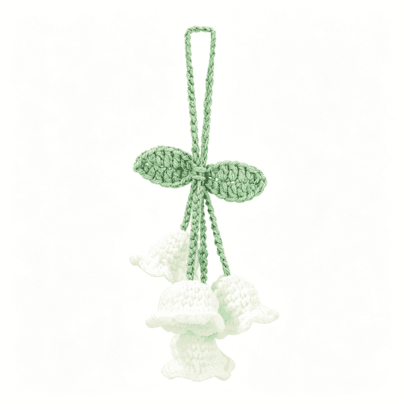 LADYGYM Flower Handmade Knitted Car Mirror Hanging Accessories, Rear View Mirror Accessories Car Decorations for Women Men
