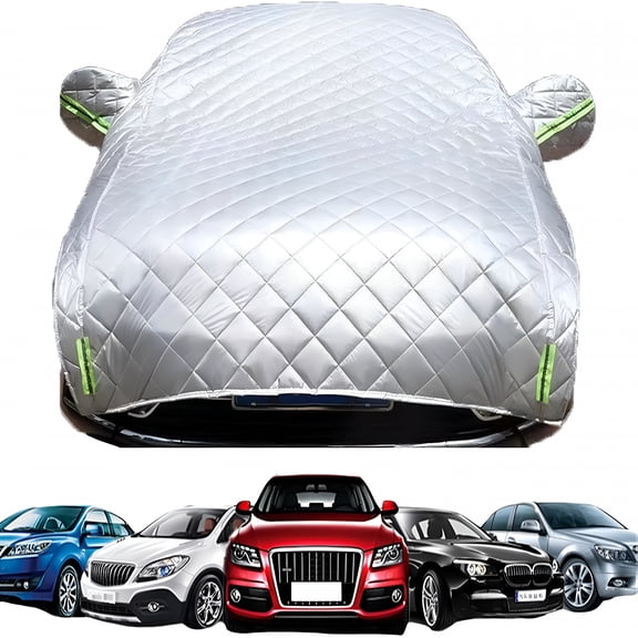 LADYGYM Hail Protector Car Cover, Full Cover All-Weather Protection Car Cover with Reflective Strips, Anti-Hail, Anti-Tear, Anti-UV, Sun Protection for Sedan/SUV/MPV