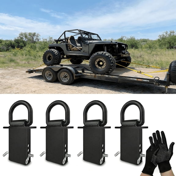 LADYGYM Heavy Duty Removable D Ring Stake Pocket Tie Down for Utility Trailers and Flatbeds Equipped with Stake Pockets
