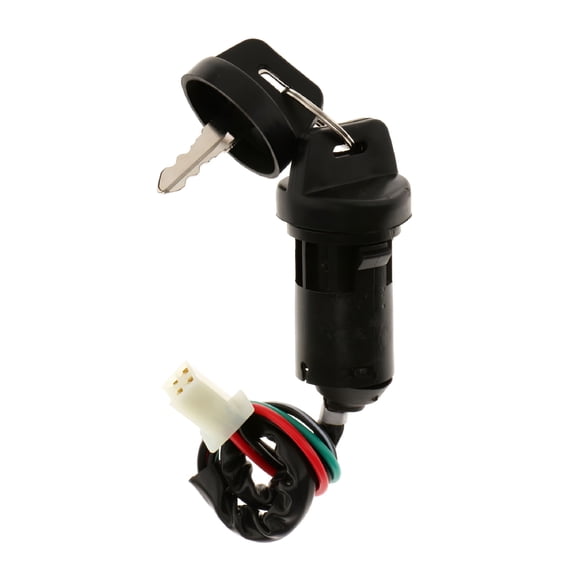 LADYGYM Ignition Key Switch with 2 Keys, 4 Wire Lock Cylinder for 50cc-250cc ATV, Dirt Bike, Electric Scooter, Go Kart, Waterproof Replacement Part