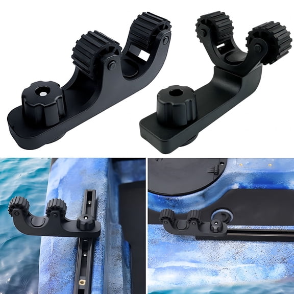 LADYGYM Kayak Paddle Holder Heavy Duty Plastic Canoe Oar Standard Paddle Sea Fishing Rod Support Stand Kayak Track Mount Accessories