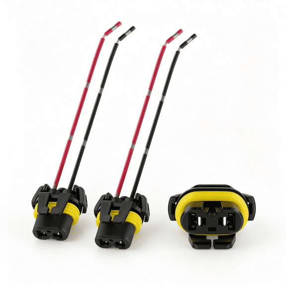 LADYGYM Nylon 9005 9006 9012 9145 H10 Female Adapter Wiring Harness Sockets Wire for Headlights Fog Lights, Durable Headlight Pigtail Connector