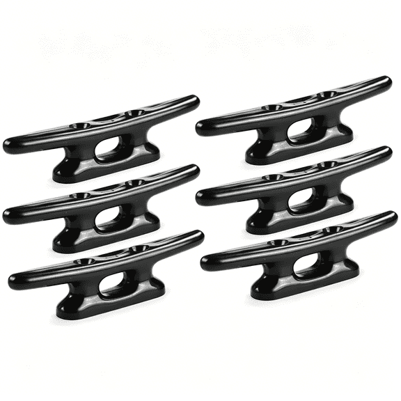 LADYGYM Nylon Boat Cleats Dock Cleats Black,4 Inch 5 Inch 6 Inch 8 Inch,Marine Boat Cleats for Rope Hooks,Kayaks,Tie Down,Maritime Decor
