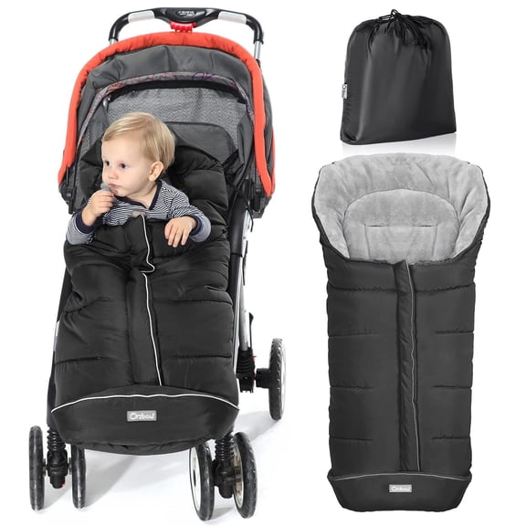 LADYGYM Stroller Footmuff Universal Weather-Proof Baby Bunting, Ultra-Plush Blanket Reflective Strips Winter Essentials