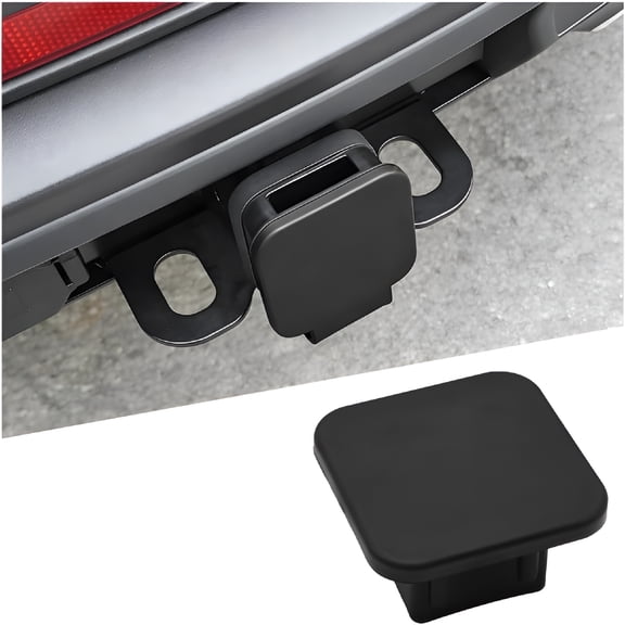 LADYGYM Trailer Hitch Cover, 2 Inch Square Silicone Dust Proof Towing Tube Plug Insert, Automotive Exterior Hitch Receivers Cover Plug Cap, Universal for SUV Truck