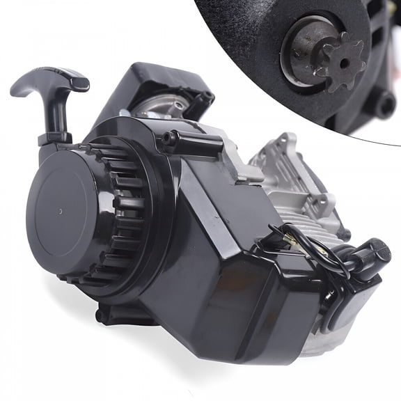 LADYGYM Two Stroke 49Cc 50Cc Racing Engine Motor Black Silver for Pocket Dirt Quad Bike Scooter