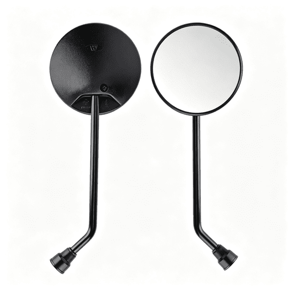 LADYGYM Universal 2Pcs Round Motorcycle Mirrors,Motorcycle Rearview Mirrors Side Mirrors with 8Mm Bolt,7/8" Handlebar Mount M8 Copatible with Atv,Dirt Bike,Scooter,Moped,E-Bike