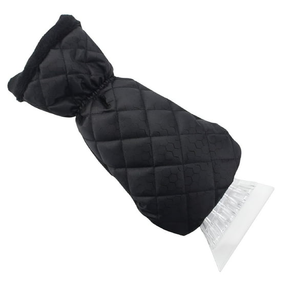 LADYGYM Waterproof Ice Scraper Glove with Thick Fleece Lining, Warm Winter Car Snow Remover Tool