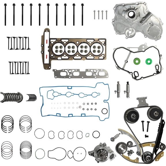 LAF 2.4L Engine Rebuild Kit Head Gasket Set Piston Timing Chain For Chevy Equinox GMC Terrain Buick Regal 2010-2017