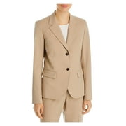LAFAYETTE 148 NEW YORK Womens Beige Pocketed Wear To Work Blazer Jacket 2