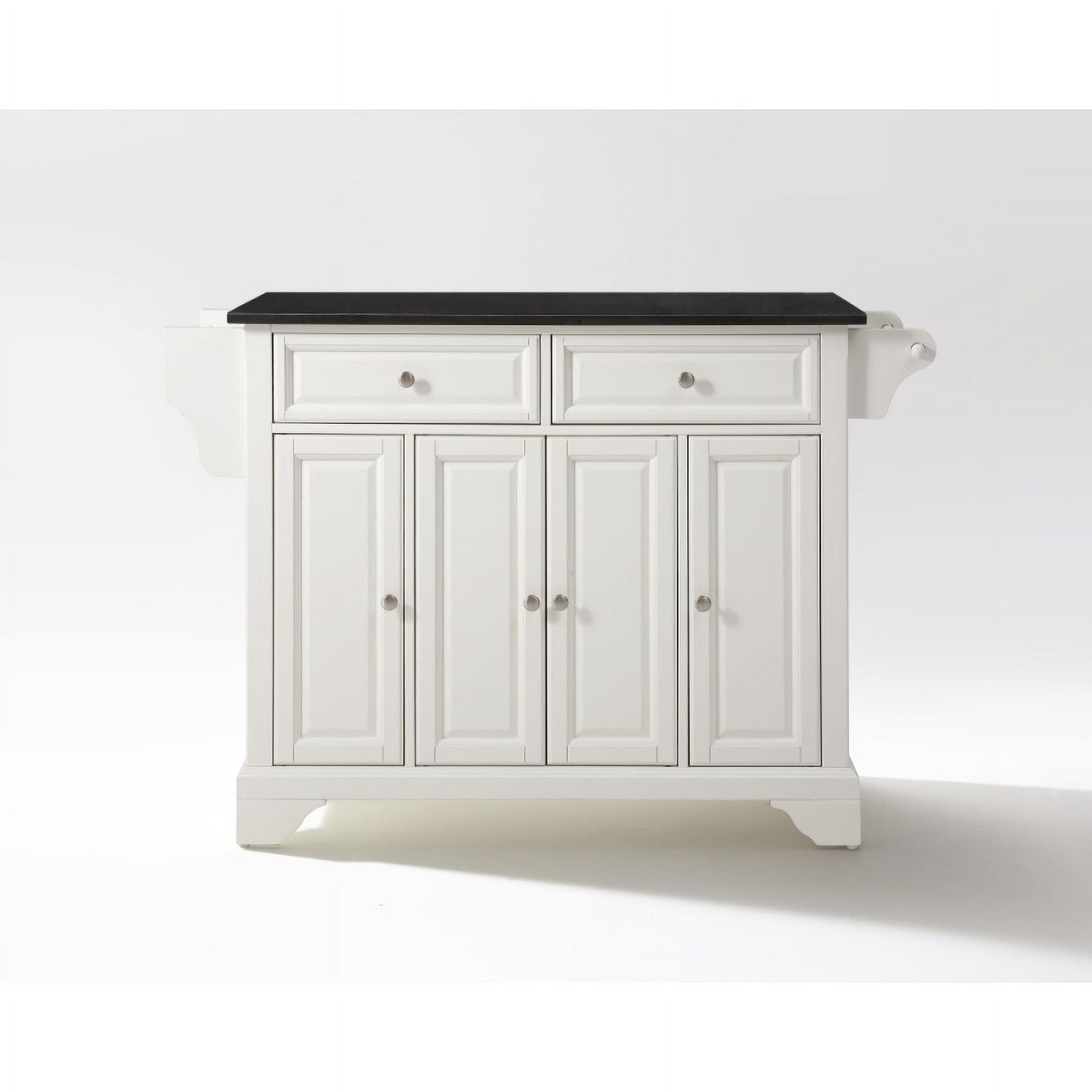LaFayette White Granite Top Kitchen Island with Storage