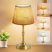 Lafaytte Cordless Rechargeable Table Lamp with Linen Shade - 3 Color Modes Touch Dimmable