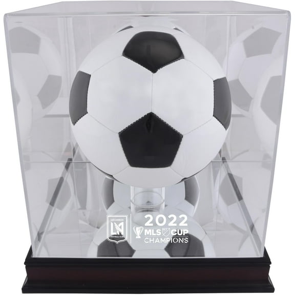 LAFC 2022 MLS Cup Champions Mahogany Team Logo Soccer Ball Display Case - Fanatics Authentic Certified