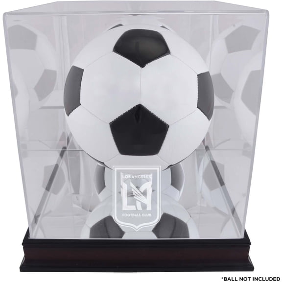 LAFC Mahogany Team Logo Soccer Ball Display Case